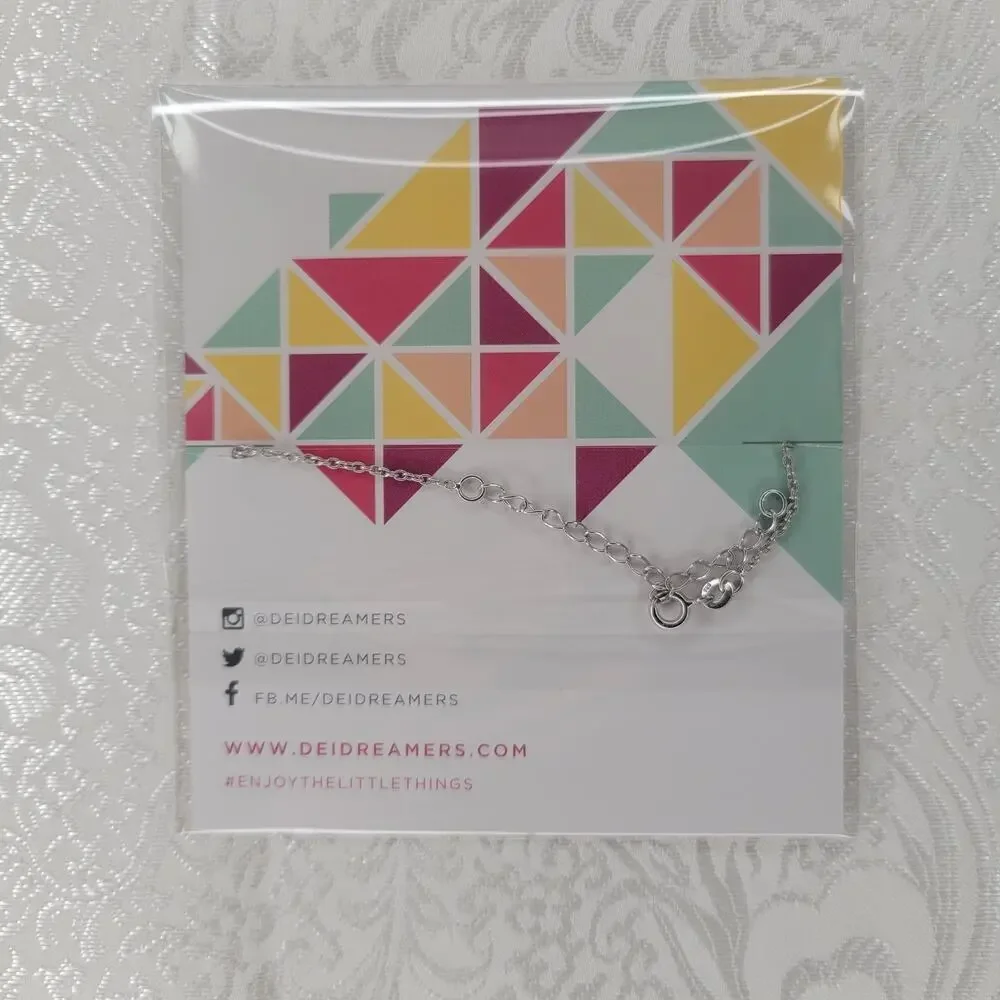 Sterling Silver Letter P Initial Necklace Side MINI Small Tiny Dainty Little 925